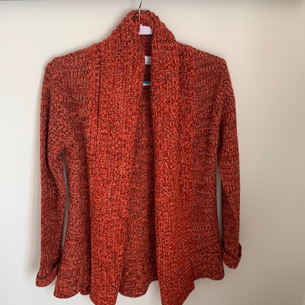 Beautiful orangish mixed color cardigan 100% Acrylic